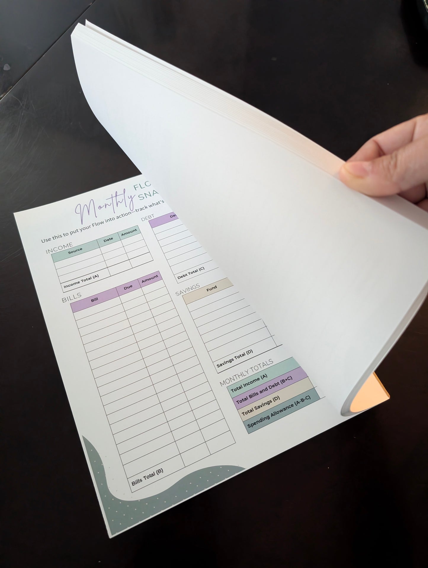 Breakthrough Flow™ Monthly Budget Notepad