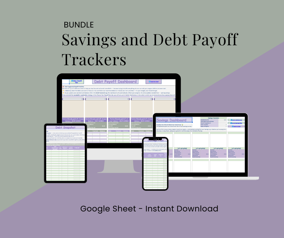 Mini Tracker Bundle - Savings + Debt Payoff
