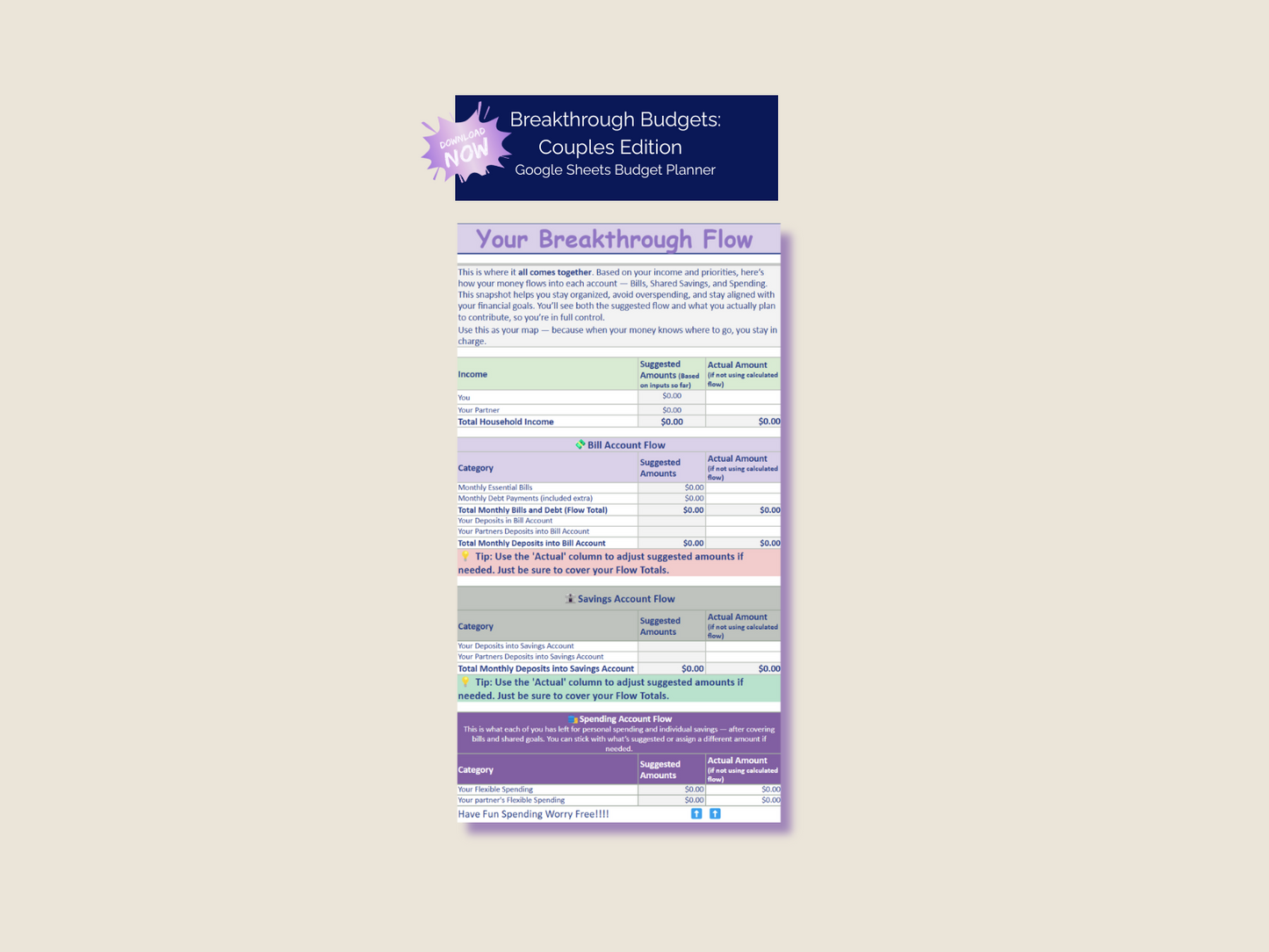 Couples Budget Planner - Shared but Separate System