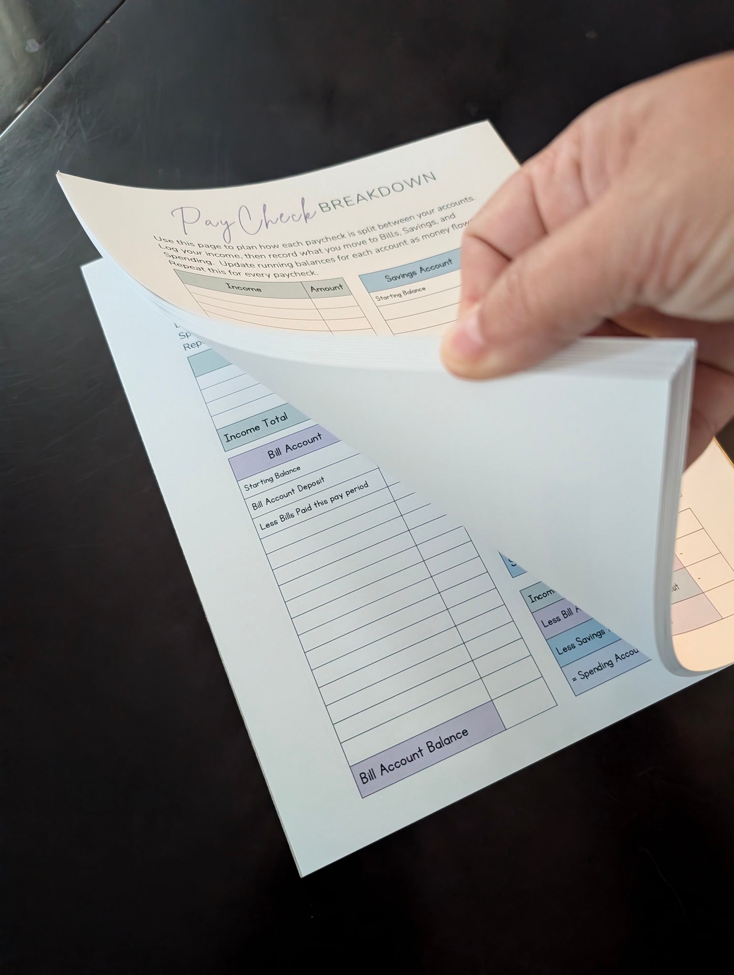 Breakthrough Budget Paycheck Breakdown Notepad