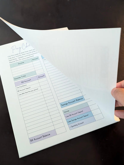 Breakthrough Budget Paycheck Breakdown Notepad