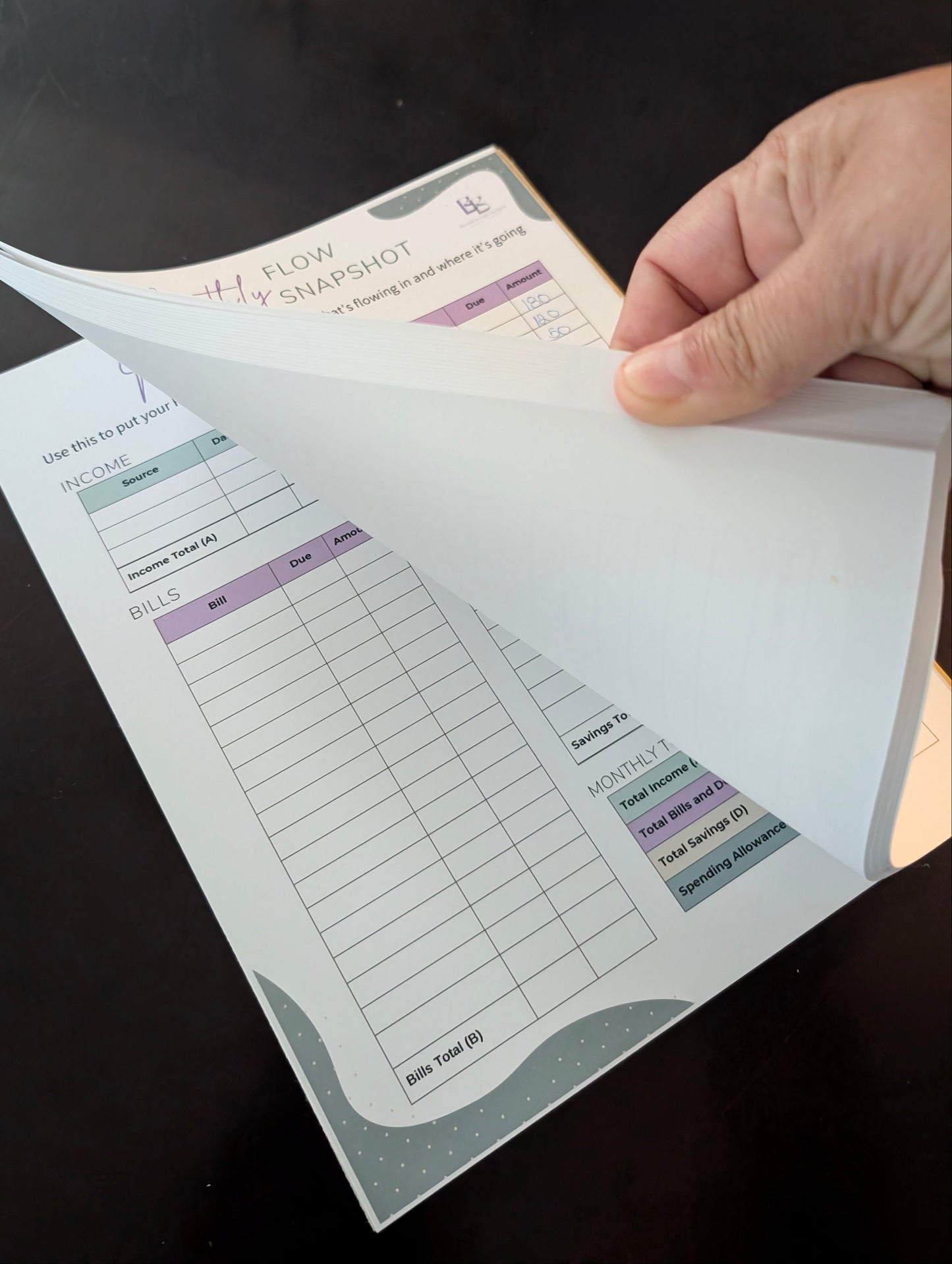 Breakthrough Flow™ Monthly Budget Notepad