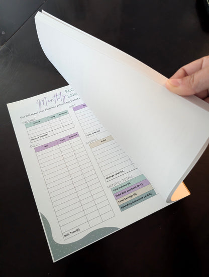 Breakthrough Flow™ Monthly Budget Notepad